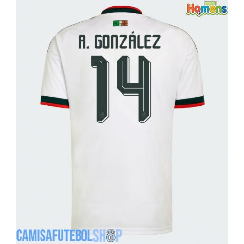Camisa de time de futebol México Armando Gonzalez #14 Replicas 2º Equipamento Mundo 2026 Manga Curta